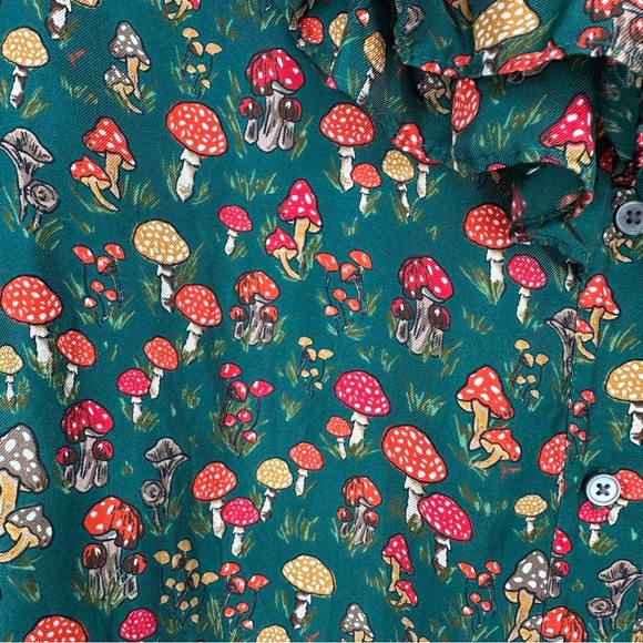 J. Crew Collection Mushroom Silk Ruffle Collar Blouse - Picture 5 of 8